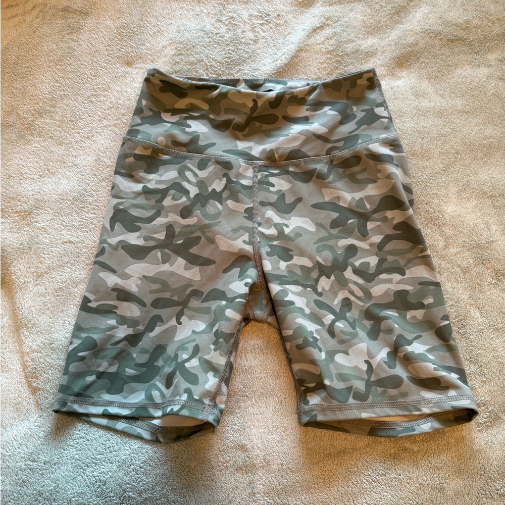 Camo Print Biker Shorts